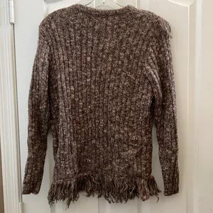 FINAL MARKDOWN Rochelle California fringed sweater small Brown thumbnail 8