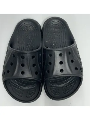 Crocs Baya II Slide Sandals Womens Size 6 Black Athletic Slip On Shoes thumbnail 3