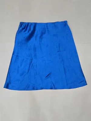 New Babaton Vibrant Blue Satin A-Line Skirt Size 2 thumbnail 4