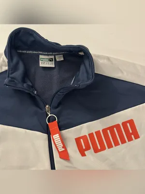 Puma Blue Half-Zip Pullover with Logo Tag thumbnail 2
