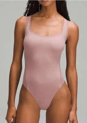 Lululemon Wundermost Ultra-Soft Nulu Square-Neck Sleeveless Bodysuit Twilight Ro thumbnail 1