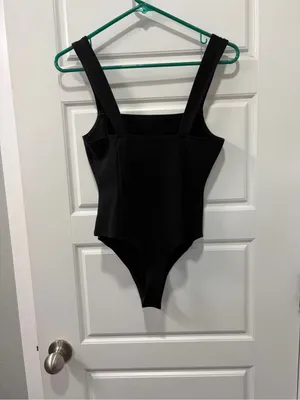 Amuse society  Black Square-Neck Bodysuit thumbnail 3