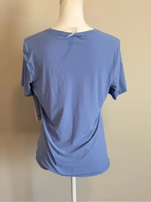 NWT Lululemon Side-Ruched Running Short-Sleeve Shirt size 10 prep blue thumbnail 9