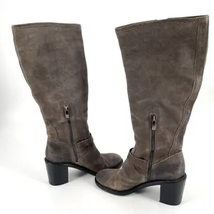 Vince Camuto Kepner Western Cowgirl Zip Knee High Leather Boots thumbnail 3
