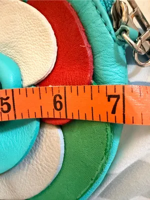 Vera Pelle Genuine Italian Leather Crossbody Wristlet Purse Multi Color thumbnail 7