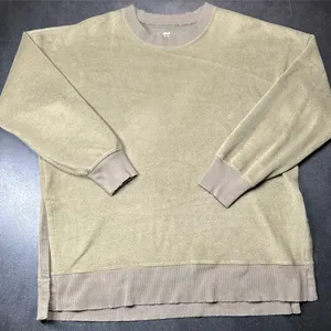 Aerie Size M Oversized Brushed Fleece Olive Green Pullover Tunic Sweatshirt thumbnail 2