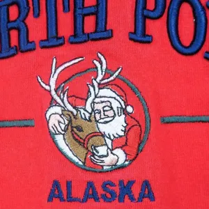 Vintage 90s North Pole Alaska Embroidered Christmas Shirt thumbnail 5