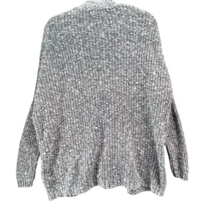 Lazy Sweater Ribbed‎ Knit Cardigan S Gray Dolman Linen Blend Chunky Relaxed thumbnail 6