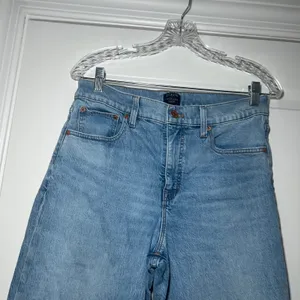 J.Crew Wide-Leg Crop Jeans Light Wash Raw Hem Size 27 Womens casual everyday thumbnail 2