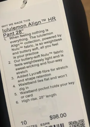 Leggings Align HR PANTS 28” thumbnail 4