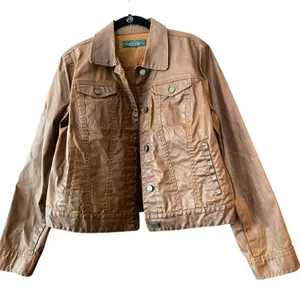 LRL Lauren Jeans Co. Coated Brown Jacket Size Small thumbnail 1