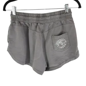 Gymshark Womens Legacy Drawstring Shorts Pockets Logo Gray XS thumbnail 2