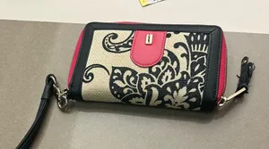 Spartina Linen and Leather Bag in Pink thumbnail 4