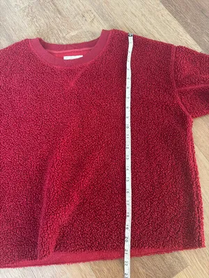 American Eagle Red Cropped Sweater - Size XS thumbnail 4