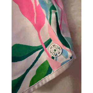 Lilly Pulitzer Luxletic Women XL Tropical Floral Athletic Active Shorts Pink thumbnail 2