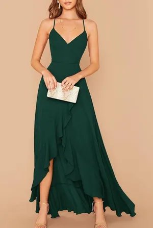 Elegant Green Sleeveless Dress NWOT thumbnail 3