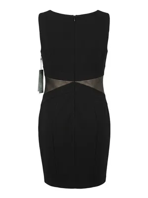 Black Melrose Sleeveless Mini Dress with Decorative Waistband thumbnail 3