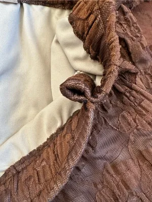 Vintage Brown Mesh Maxi Skirt Chiffon Ruffle Hem 90s Y2K Bohemian Fairy Grunge thumbnail 4