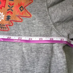 Wrangler‎ Retro Womens Size XL Southwestern Cropped Hoodie Gray Aztec Cowgirl thumbnail 9
