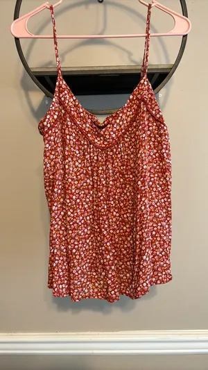 Hippie Rose Floral Flowy Tank Top thumbnail 1