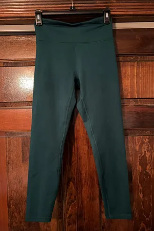 green athletic leggings thumbnail 1