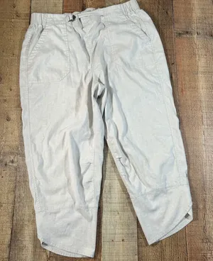 Royal Robbins Hempline Capri Pants Womens 16 Gray Hemp Blend Travel Hiking UPF50 thumbnail 1