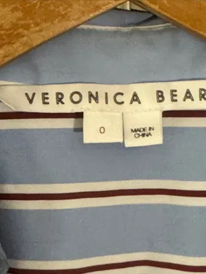VERONICA BEARD AFTON WRAP AERO BLUE BRICK MULTI DRESS sz 2 thumbnail 10