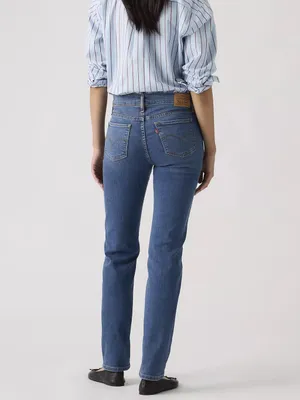 Levi's 314 Shaping Straight Leg Women's Jeans in Medium Blue 32x32 thumbnail 3