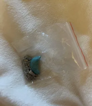 Crystal rock moon pendant necklace thumbnail 2