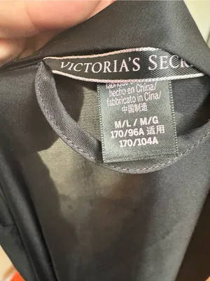 Victoria’s Secret Black Satin Kimono Robe Ruffle Sleeve Tie Front M L thumbnail 6