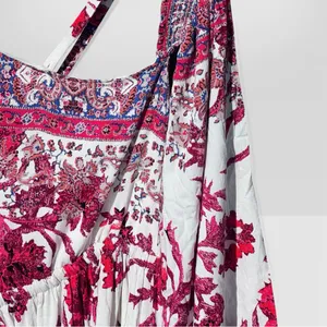 Free People Modern Nomad one-shoulder mini dress featuring a boho floral print thumbnail 10