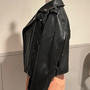 Zara Black Faux Leather Moto Jacket thumbnail 13