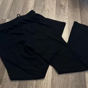 Better Together Black Flare Lounge Pants Wide Leg Drawstring thumbnail 2