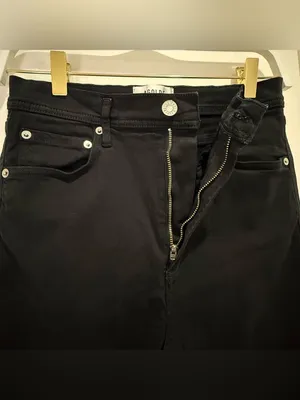 Agolde Roxanne Skinny Jeans 28 Black Minimalist Clean Girl Fall City Chic Scandi thumbnail 8