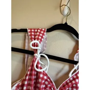 Gathered and Tied Gingham Tank Size M thumbnail 2