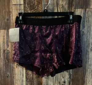 NWT Purple Intimo Women's Sleep Shorts. Silk and spandex (rm23A) thumbnail 1
