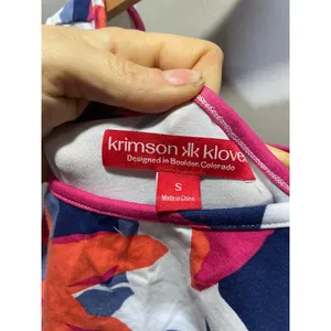 Krimson Klover Floral Dress Womens Small‎ Pink Orange Strappy Back Summer Active thumbnail 3