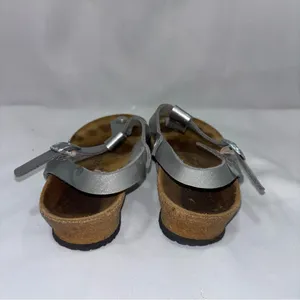 Papillio Women's Ashley Ankle Strap Thong Sandal in metallic silver thumbnail 4