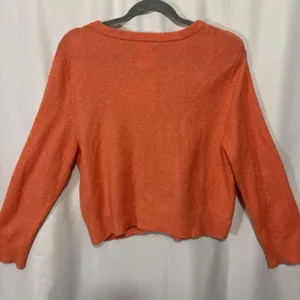 AERIE Campus Cool Plush Orange Button Front Cardigan Sweater Women’s XL thumbnail 9