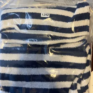 1292 |‎ Free People FP Beach Striped Terry Cloth Crop Top Midi Skirt Set Navy L thumbnail 15