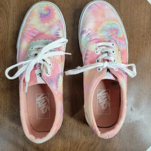Vans Womens Doheny Shoes 7.5 Pink Tie Dye Low Top Lace Up Casual Sneakers 721356 thumbnail 12