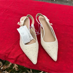 Women's Milan Slingback Heels - A New Day size 8.5 wedding‎ guest pearl summer thumbnail 8