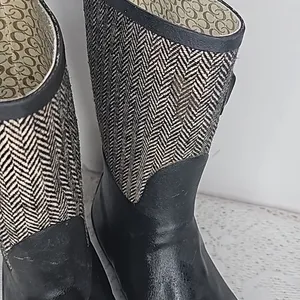 Chooka Herringbone mid rise classic rain waterproof pull on winter boots Sz 6 thumbnail 5