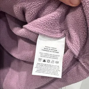 Nike Therma-FIT One Women’s Purple Oversized Long-Sleeve Fleece Top Sweater Sz M thumbnail 6