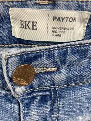 BKE Payton Universal Fit Flare Jeans 31x33.5 Mid Rise Distressed Light Women’s thumbnail 4