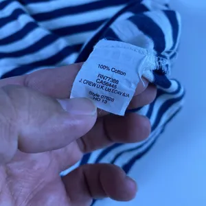 Madewell Shirt Womens XS Navy Blue White Striped Long Sleeve‎ Cotton Casual Top thumbnail 6