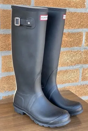 Hunter original stripe tall boots sz 8 thumbnail 1