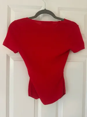 Zara red button up T shirt  thumbnail 4