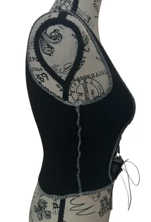 Brand New Black Peekaboo Top Size L thumbnail 4