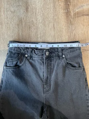 Rolla’s Original High Rise Straight Jeans Washed Black Denim Size 27 Aussie 9 thumbnail 4